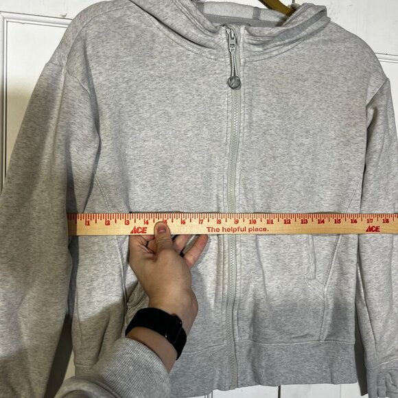 Athleta Girl Zip Up Sweatshirt Gray Size Large / 12 - Picture 5 of 7